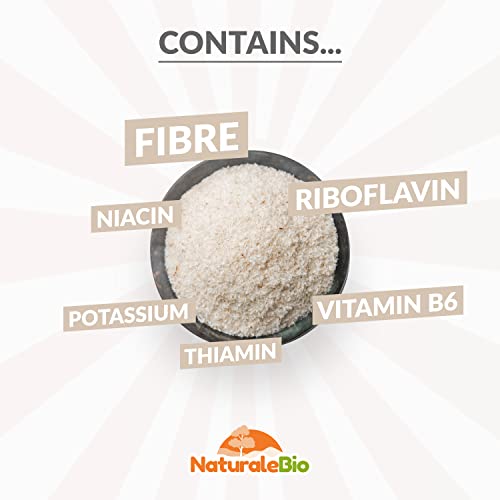 Organic Psyllium Husk - 99% Purity - 200g. Pure & Natural Psyllium Seed Husks NaturaleBio uk supplements