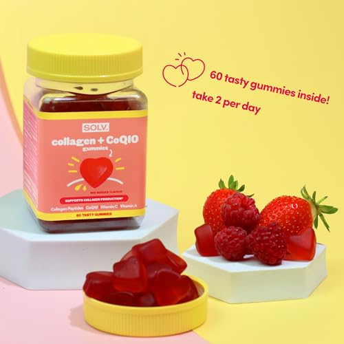 Collagen Peptides CoQ10 Vitamin Gummies. Vitamins A C Supplement, Biotin. Supports Collegen SOLV uk supplements