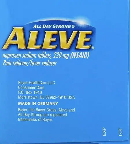 Aleve Caplets, Naproxen Sodium 220 mg (NSAID), Pain Reliever/Fever Reducer, #1 Orthopedic Surgeon Recommended, 270 Count Aleve uk supplements