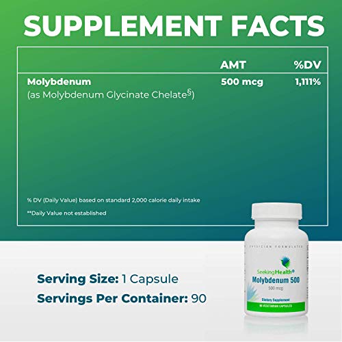 Seeking Health Molybdenum 500, Molybdenum Glycinate Chelate Supplement Seeking Health uk supplements