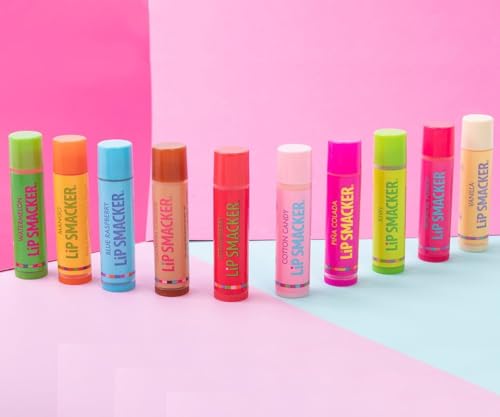 Lip Smacker Original & Best Holiday Flavored Lip Balm Party Pack, Oatmeal Cookie, Vanilla, Mango, Watermelon, Tropical Punch, Cotton Candy, Kiwi, Strawberry, Clear Lip Smacker uk supplements