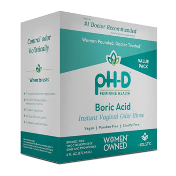 pH-D Feminine Health - Instant Odor Rinse with Boric Acid for Vaginal Odor - Vegan, Paraben-Free pH-D Feminine Health Support uk supplements