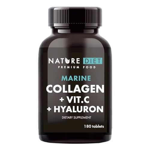 Nature Diet - Marine Collagen with Hyaluronic Acid and Vitamin C, 180 tablets, 500 mg , Peptan F , Fish Collagen Nature Diet uk supplements