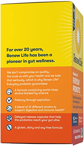 Renew Life Everyday Probiotic Capsules, Daily Supplement Supports Urinary, Digestive Renew Life uk supplements