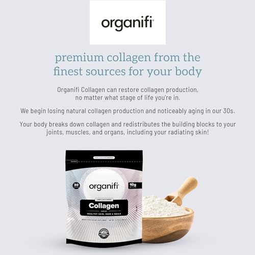 Organifi Collagen Powder - Fuller Hair, Stronger Nails, and Radiant Skin - Replenish Organifi uk supplements