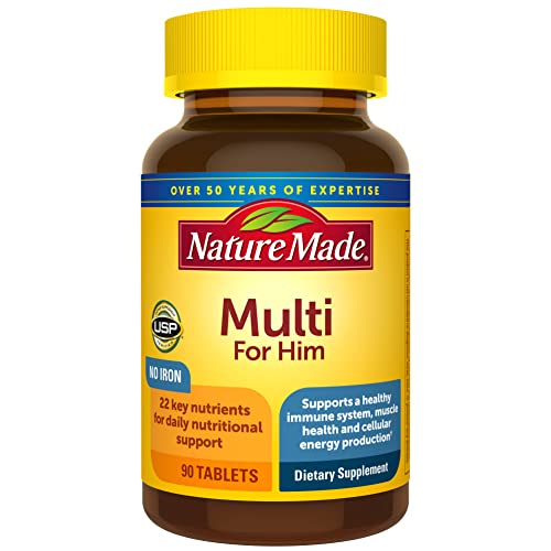 Nature Made Multivitamin For Him with No Iron, Mens Multivitamins for Daily Nutritional Nature Made uk supplements