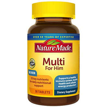 Nature Made Multivitamin For Him with No Iron, Mens Multivitamins for Daily Nutritional Nature Made uk supplements