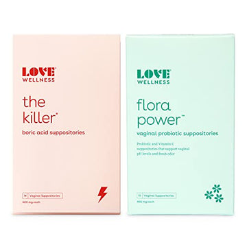 Love Wellness Womens Vaginal Suppository Duo, The Killer & Flora Power Love Wellness uk supplements