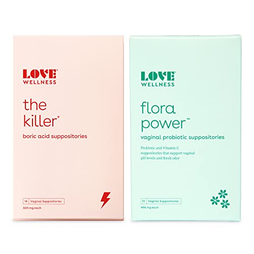 Love Wellness Womens Vaginal Suppository Duo, The Killer & Flora Power Love Wellness uk supplements