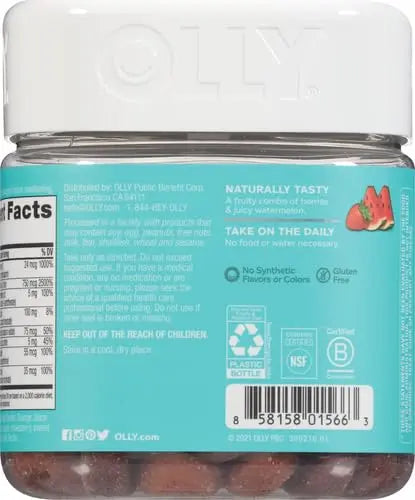 OLLY Teen Girl Multi Gummy, Healthy Skin and Immune Support, 15 Essential Vitamins, Biotin, Zinc, Calcium, Chewable Multivitamin OLLY uk supplements