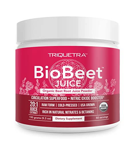 BioBeet Max Strength Beet Root Juice Powder – 20:1 Concentrate, Each Serving Derived Triquetra Health uk supplements
