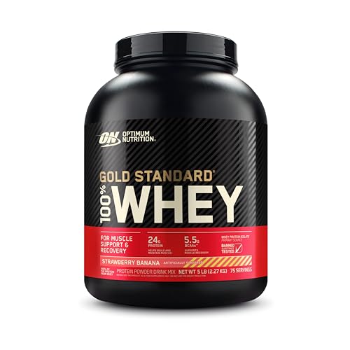 Optimum Nutrition Gold Standard 100% Whey Protein Powder, Strawberry Banana Optimum Nutrition uk supplements