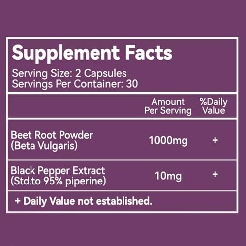 EAZGOO Beet Root Capsules 1000mg Per Serving, Supports Nitric Oxide Production & Blood EAZGOO uk supplements