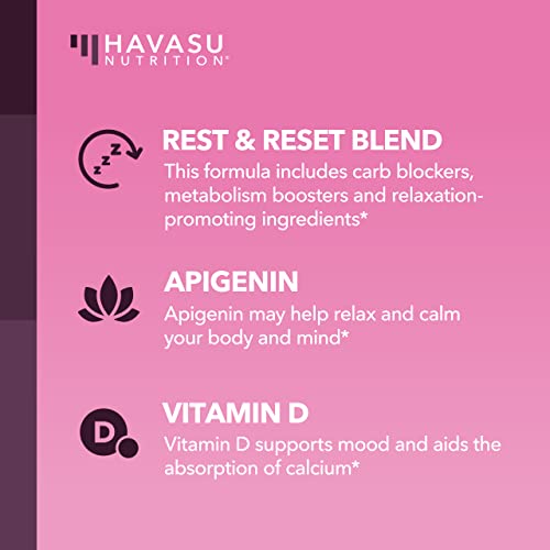 Night Time Fat Burner for Women | Weight Loss and Sleep Support Blend With Apigenin HAVASU NUTRITION uk supplements