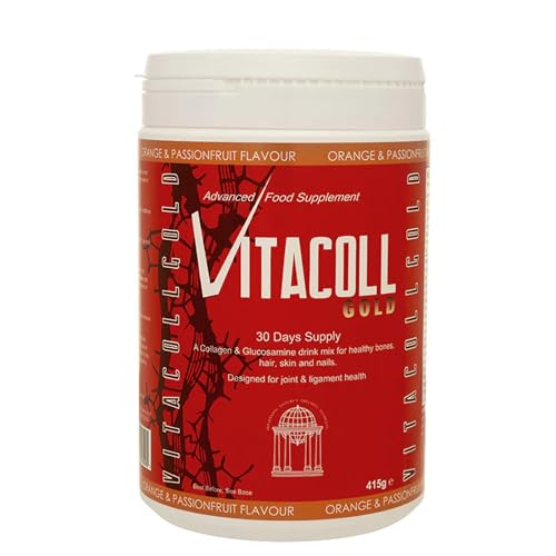 Vitacoll Gold Collagen Powder with Glucosamine Hydrochloride, Orange Passionfruit Flavor 415g Vitacoll uk supplements