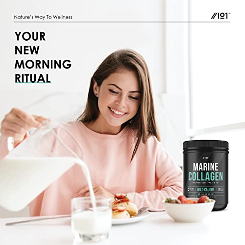 Marine Collagen Powder Supplement - 400g - Wild-Caught Canadian Marine Collagen - Unflavoured - Types 1 & 3 Hydrolysed Collagen ALPHA01 uk supplements