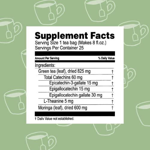 Hyleys Tea Moringa Oleifera with Mango Flavor - 50 Tea Bags (6 Pack - 300 Tea Bags total) (Miracle Tree Tea) HYLEYS uk supplements