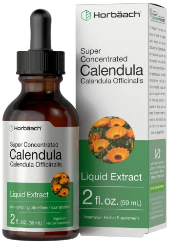 Calendula Extract Tincture | 2 fl oz | Vegetarian, Non-GMO, Gluten Free Liquid Supplement Horbäach uk supplements