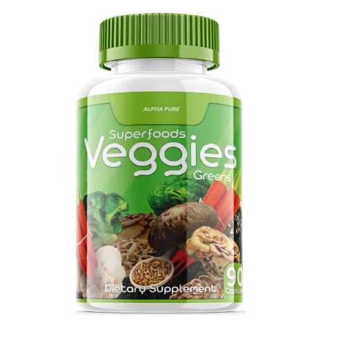 90 Capsules Each Bottle 540 Capsules superfoods Veggies Greens and Reds Fruits Triple Alpha Pure uk supplements