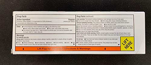 Perrigo Diclofenac Sodium (NSAID) Topical Gel, 1% with dosing Card., 3.53 oz (100 g), arthrits Pain Relief Anti inflamatory for Hand, Wrist, Elbow, Foot, Ankle, Knee. Compare to VOLTAREN 1% Gel. Perrigo uk supplements