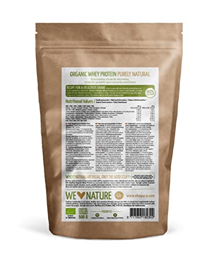 Ekopura Organic Whey Protein 500g | 80% Protein | Hormone Free, GMO-Free, Soy-Free, Additive Free Ekopura uk supplements