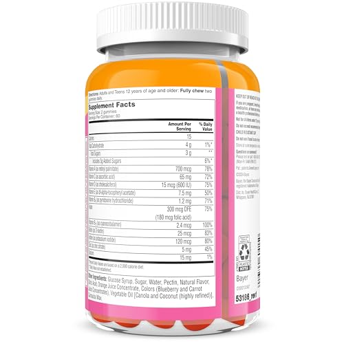 One A Day Teen Girl’s Daily Essentials Multivitamin Gummies, Teen Girl Multivitamins with Biotin, Vitamin B12 and B6, Vitamin C ONE A DAY uk supplements