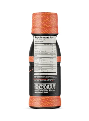 ONNIT Alpha Brain Focus Shot, Peach Flavor, Nootropic Dietary Supplement Drink That Supports Energy, Focus, and Mood, IGEN™ Non-GMO Tested, 2.5 fl oz, 6 Count ONNIT uk supplements