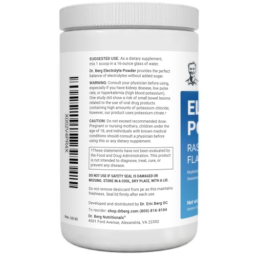 Dr. Berg Hydration Keto Electrolyte Powder - Enhanced w/ 1,000mg of Potassium Dr. Berg Nutritionals uk supplements