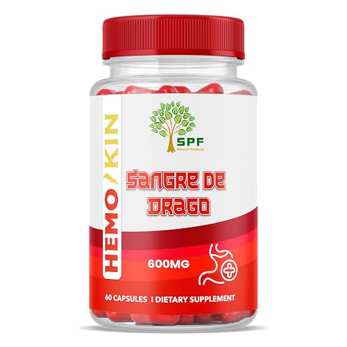 SPF Natural Products HEMOKIN with Sangre de Drago – Hemorrhoid and Fissure Relief Supplement, Helps with Itching, Swelling, Pain Relief (60 Caps) (1) SPF Natural Products uk supplements