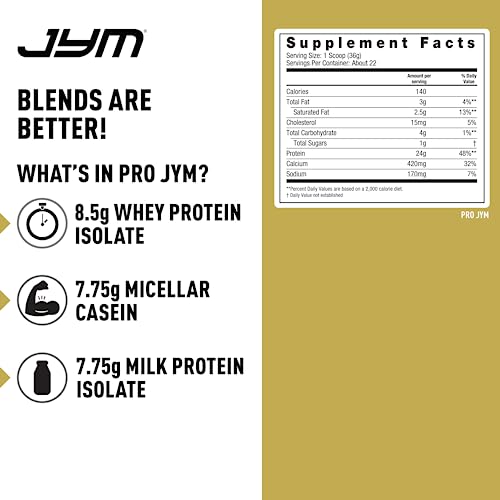 Pro Jym Protein Powder - Egg White, Milk, Whey protein isolates & Micellar Casein JYM Supplement Science uk supplements