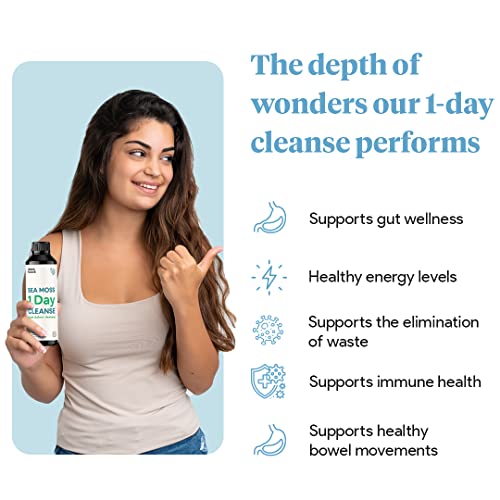 Sea Moss 1 Day Cleanse - Full Body Detox to support bowel movements, Kidney Health Atlantic Naturals uk supplements