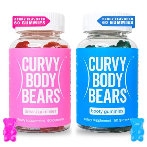 Curvy Body Bears Gummies Combo Pack - Chest and Bum Gummies - Workout Aid Curvy Body Bears uk supplements