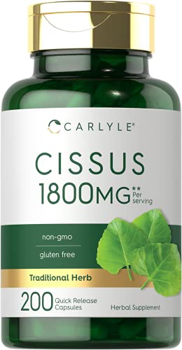 Carlyle Cissus Quadrangularis 1800mg | 200 Capsules | Traditional Herb Extract Carlyle uk supplements