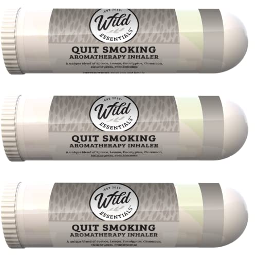 Wild Essentials 3 Pack of Quit Smoking Aromatherapy Nasal Inhalers Made mEssentials uk supplements