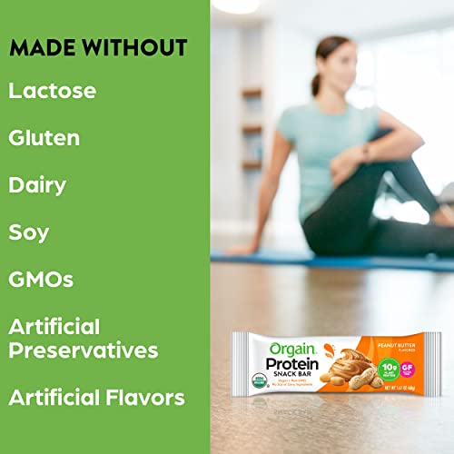 Orgain Organic Vegan Protein Bars, Peanut Butter - 10g Plant Based Protein Orgain uk supplements