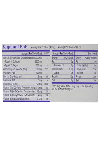 Sunberg Collagen Liquid Shots - 10000mg Collagen Supplement Type I,II,III Hyaluronic Acid Bodygenix uk supplements
