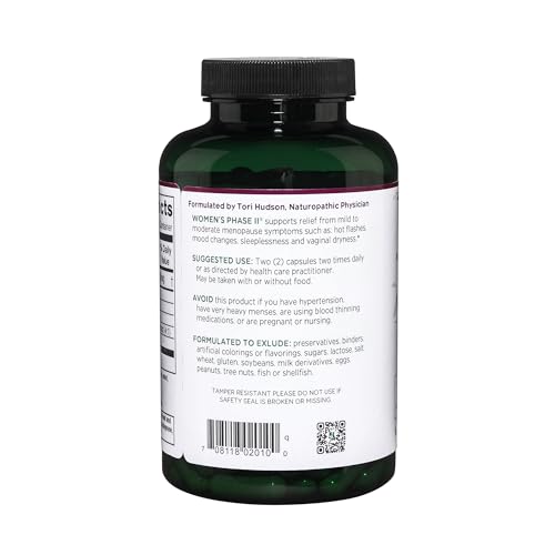 Vitanica Women's Phase II, Menopause Support, Vegan, 180 Capsules Vitanica uk supplements