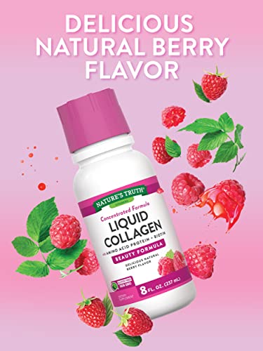 Nature's Truth Liquid Collagen | 8 oz | Non-GMO, Gluten Free Supplement | Natural Berry Nature's Truth uk supplements