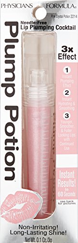 Physicians Formula Plump Potion™ Needle-Free Lip Plumping Cocktail Lip Gloss, Pink Crystal Potion, Hypoallergenic, Fragrance Free, Dermatologist Approved Physicians Formula uk supplements