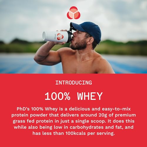PhD Nutrition 100 Percent Whey, Grass Fed Whey, Lean Muscle Protein Powder PhD uk supplements