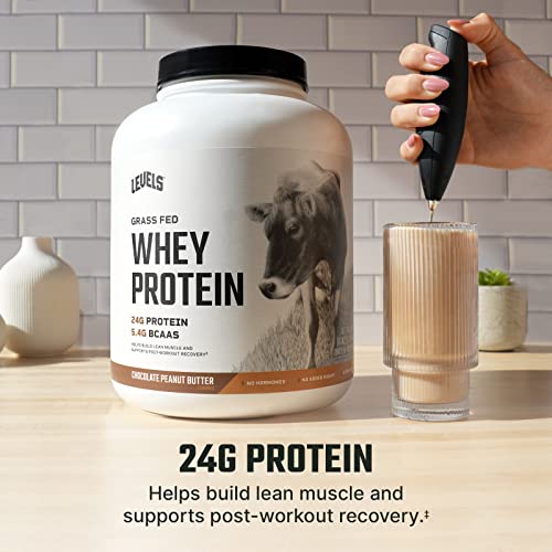 Levels Grass Fed 100% Whey Protein, No GMOs, Chocolate Peanut Butter, 5LB Levels Nutrition uk supplements