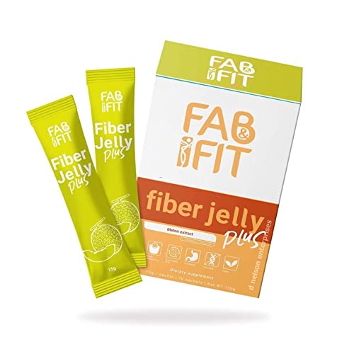 Fab and Fit Fiber Jelly Plus Melon, 10 Sachets Fab Fit uk supplements