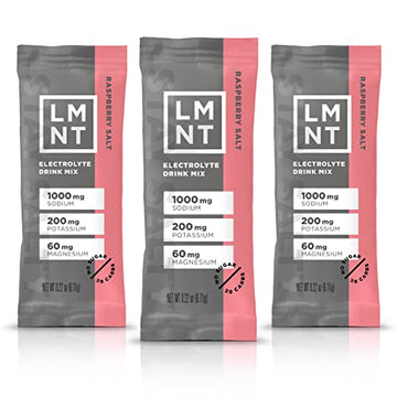 LMNT Zero-Sugar Electrolytes - Raspberry Salt - Hydration Powder Packets | No Dodgy Drink LMNT uk supplements