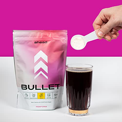 ahead BULLET | C8 MCT Powder with Collagen Powder - Vanilla - 300g - Perfect for Bulletproof Coffee ahead uk supplements