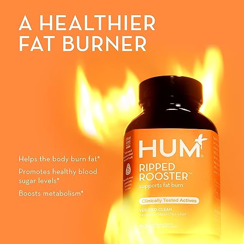 HUM Ripped Rooster - Natural Green Tea Supplement to Boost Metabolism, Control Cravings HUM uk supplements