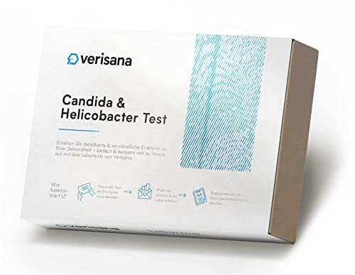 Candida & Helicobacter Test – Lab Testing Kit for Diagnosing Candida and H Pylori in Your Gut – Home Stool Test Verisana uk supplements
