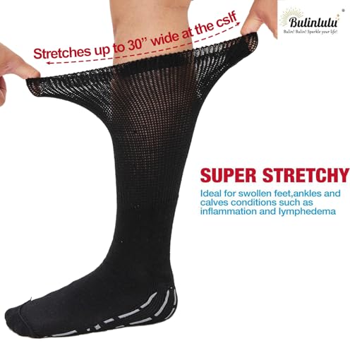 Bulinlulu Extra Width Diabetic Socks Women Men-4 Pairs Super Wide Edema Bulinlulu uk supplements