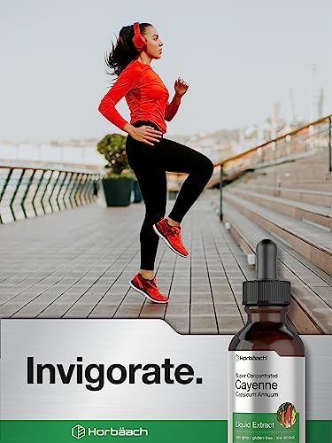Cayenne Pepper Liquid Extract | 2 fl oz | Vegetarian, Non-GMO, Gluten Free Supplement Horbäach uk supplements