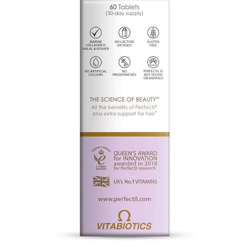 Perfectil Vitabiotics Multivitamin | Hair Growth and Thickening Formula | Supports Thicker, Healthy Hair | Vitamin D, E, Collagen, Biotin, and More Perfectil uk supplements