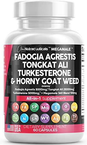 Fadogia Agrestis 5000mg Tongkat Ali 25000mg Turkesterone 5000mg Clean Nutraceuticals uk supplements